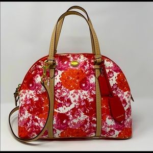 Coach Peyton pink red multi F31341 domed handbag